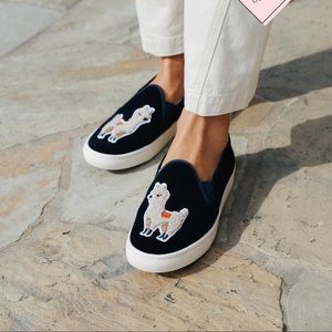 Soludos Velvet Llama Sneakers NIB size 7